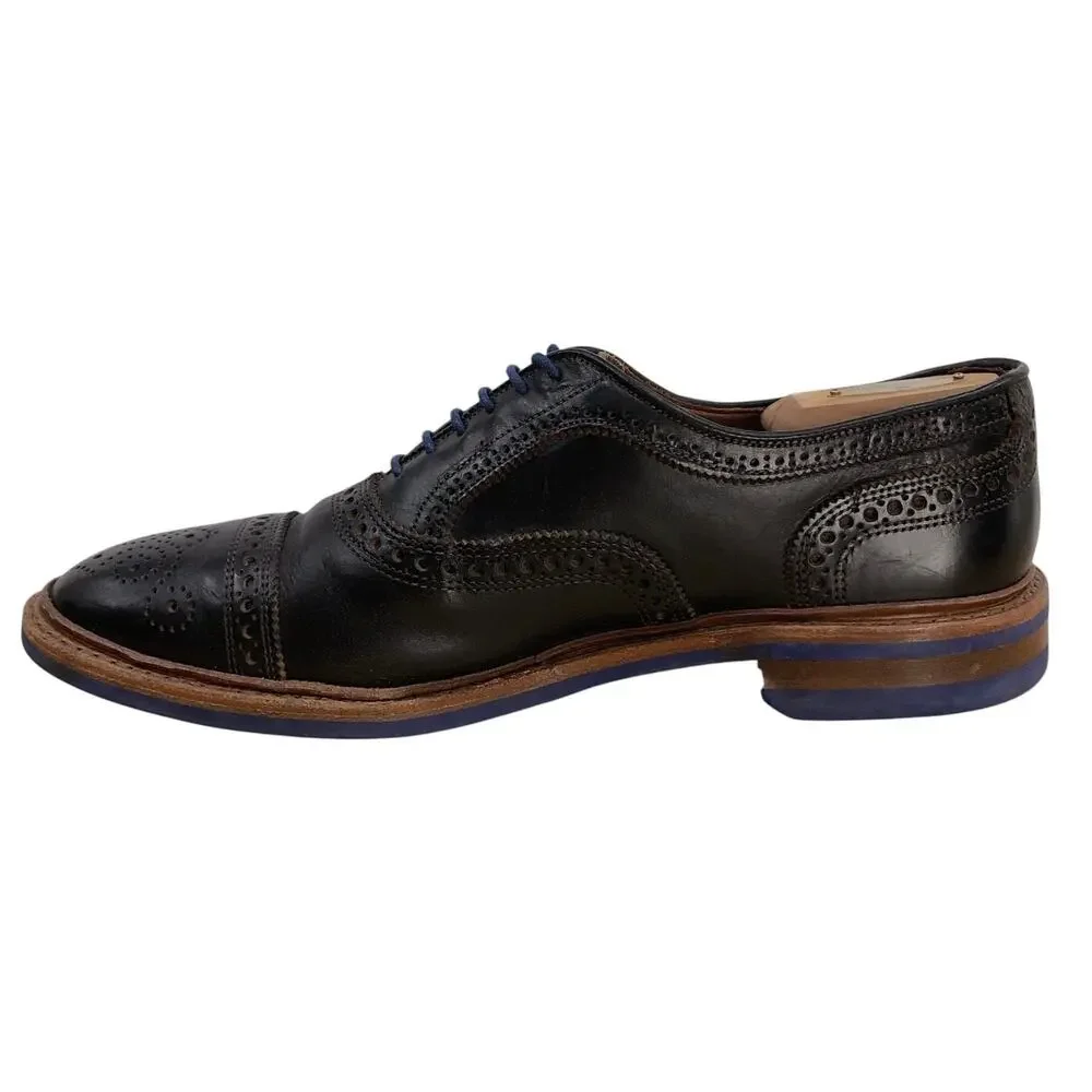 Allen Edmonds Shoes Mens 10.5D Strandmok Wingtip Brogue Dress Oxfords Blue Sole